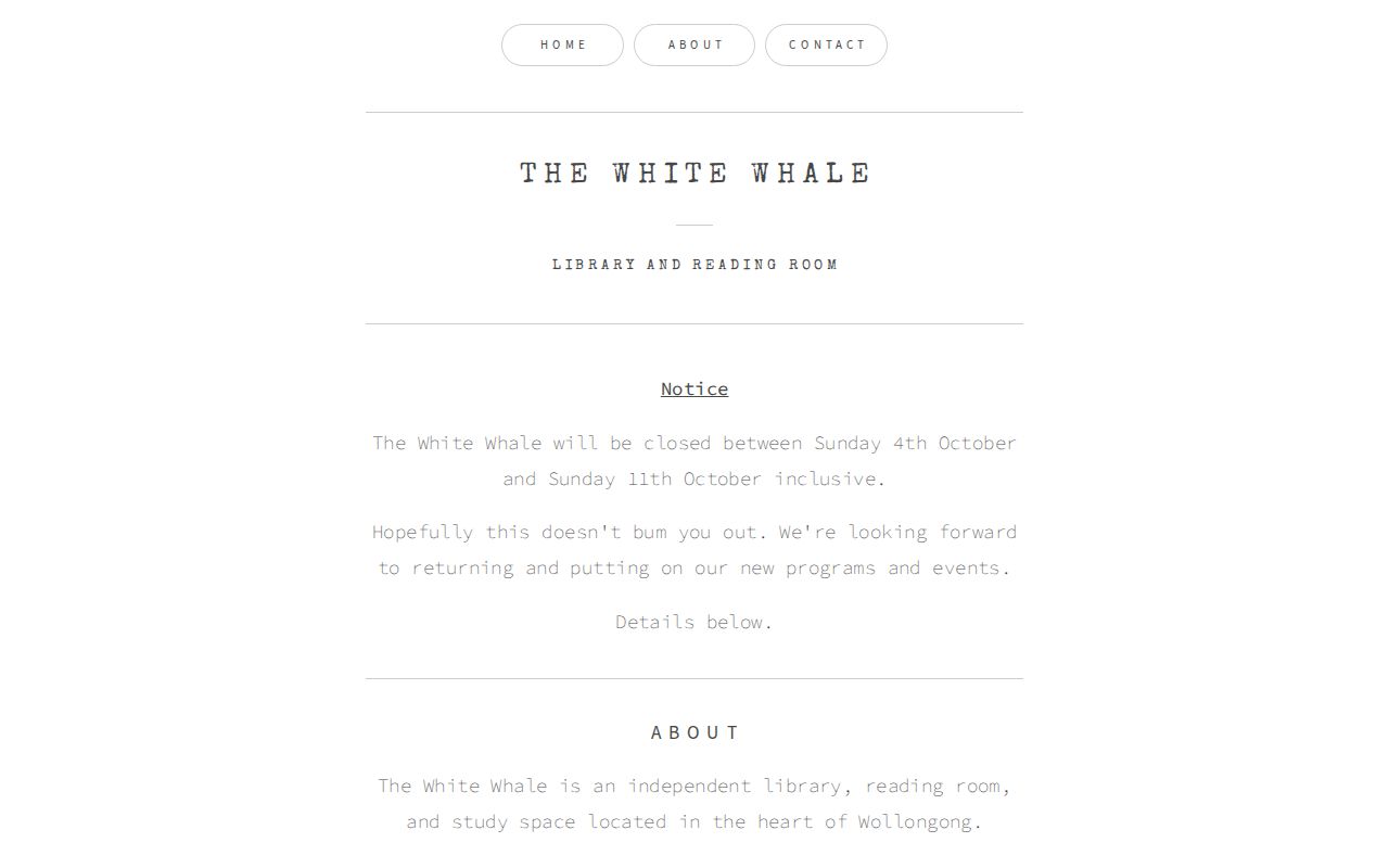 The White Whale Library and Reading Room